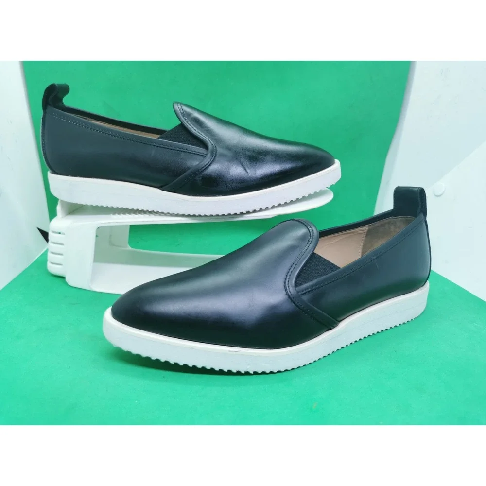 Everlane Women's Black Leather Slip On Platform Casual Size 7.5 Comfort Shoes